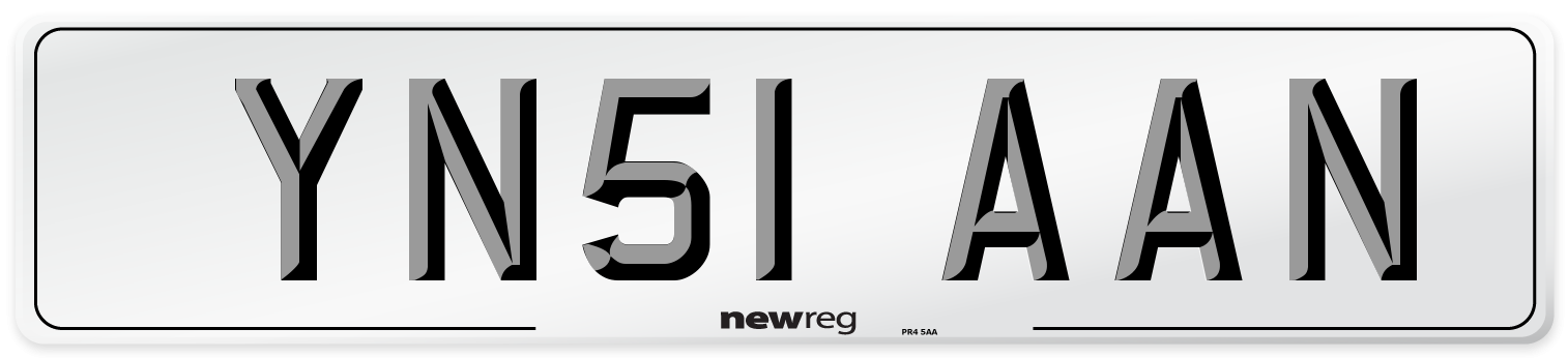 YN51 AAN Number Plate from New Reg